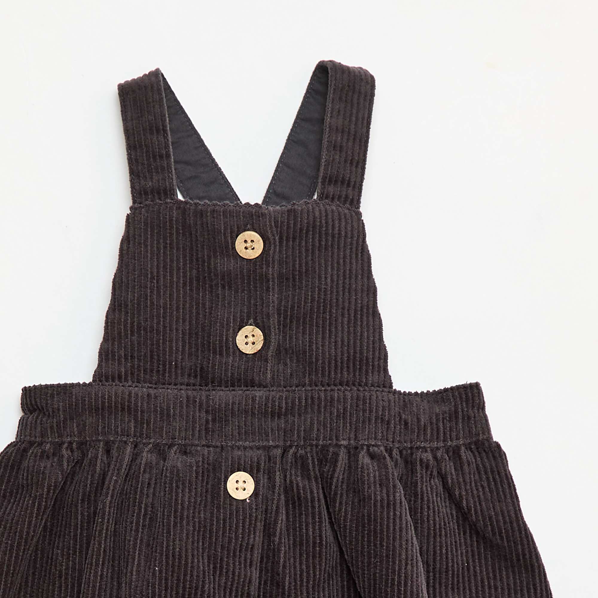 Velvet Overalls with Straps BLACK - Image 2