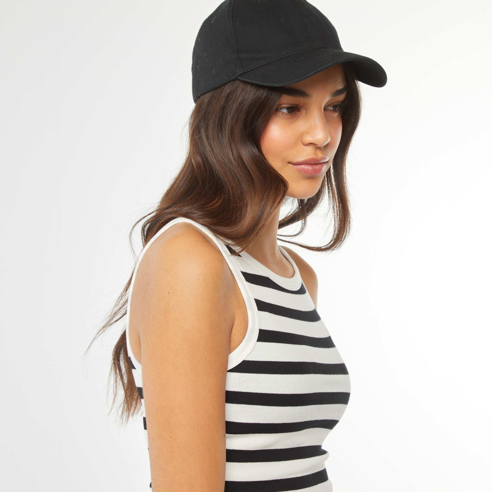 Vest top with cutaway arms WHITE - Image 3