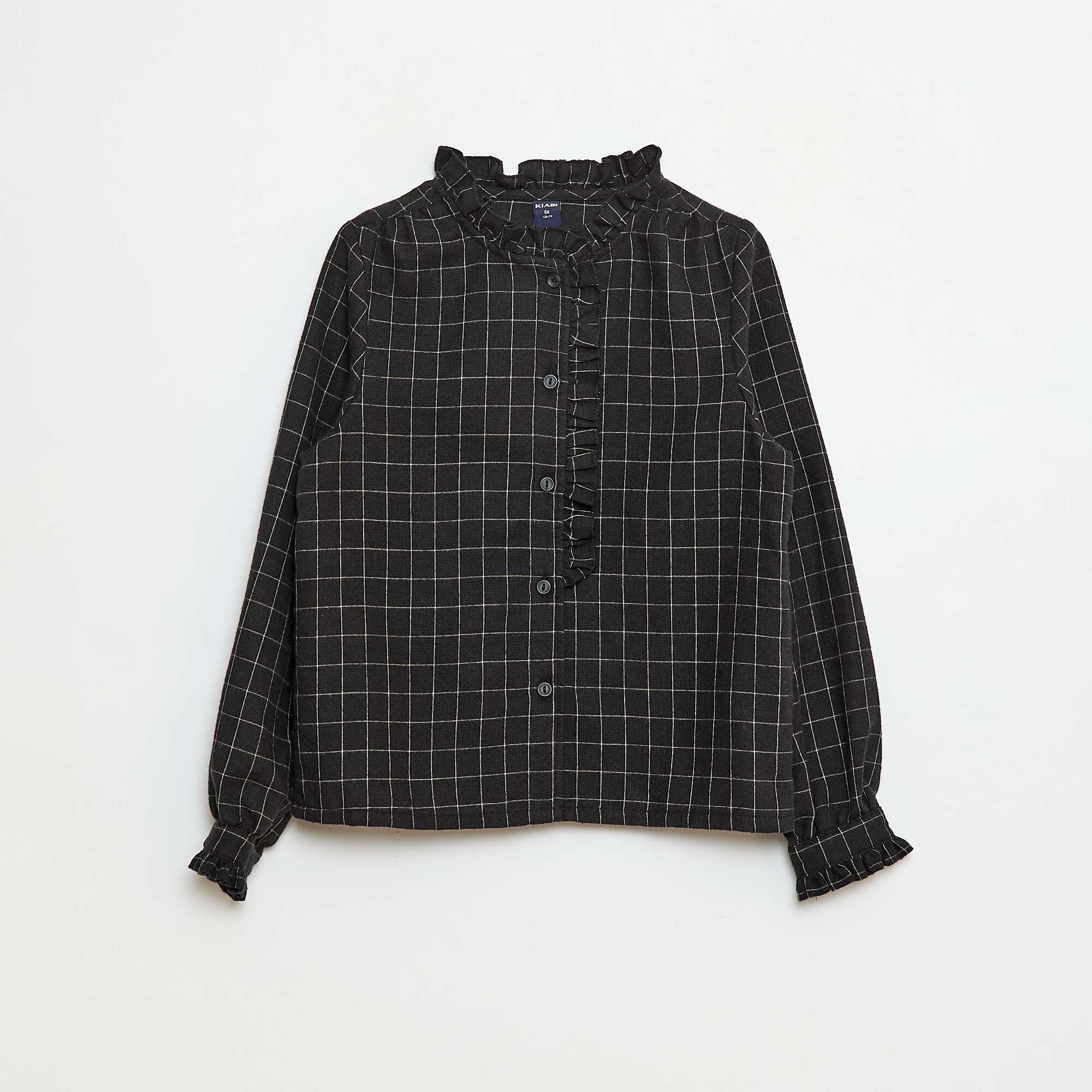 Victorian Checkered Shirt GREY - Image 2