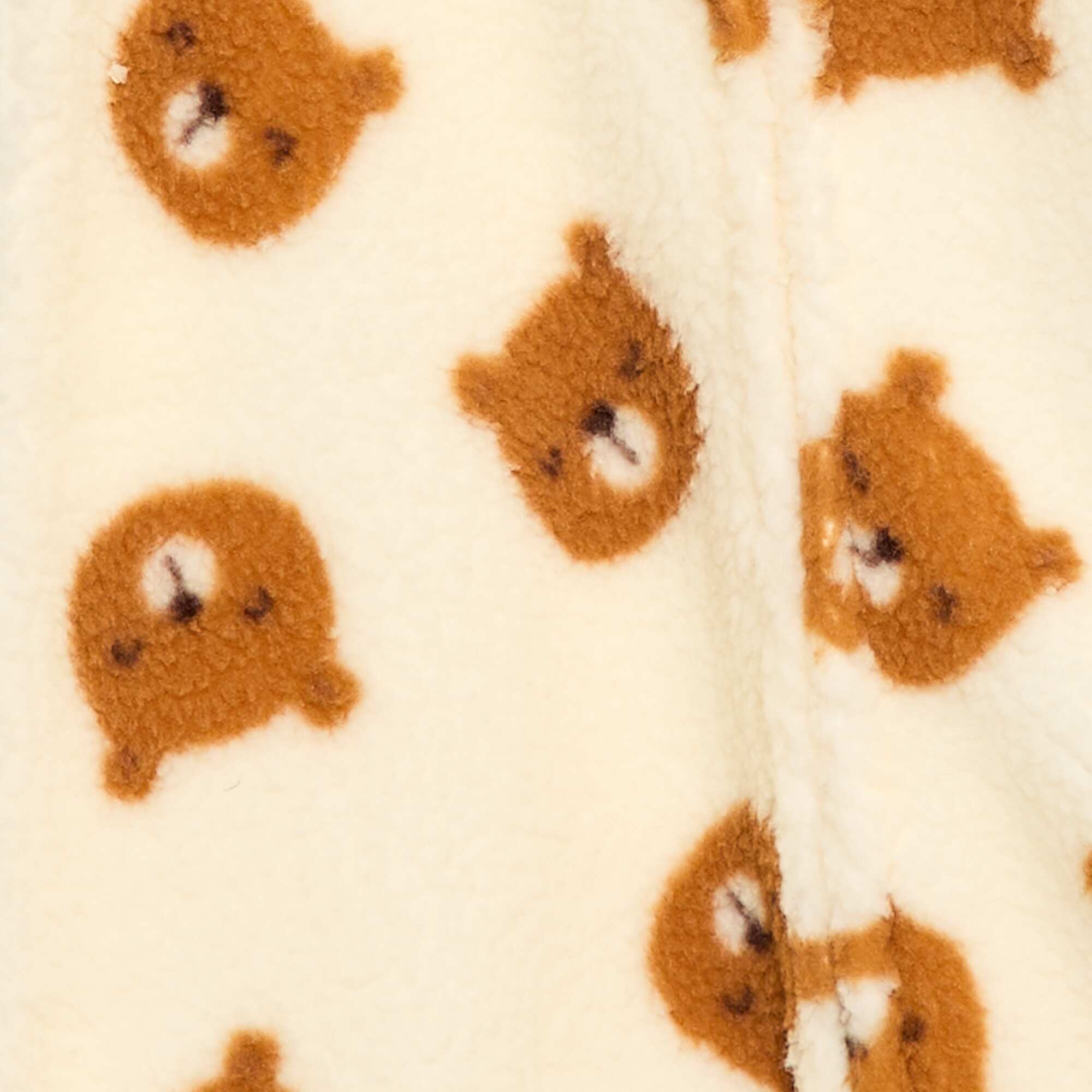 Warm Fleece Effect Pajama Onesie BEIGE - Image 2