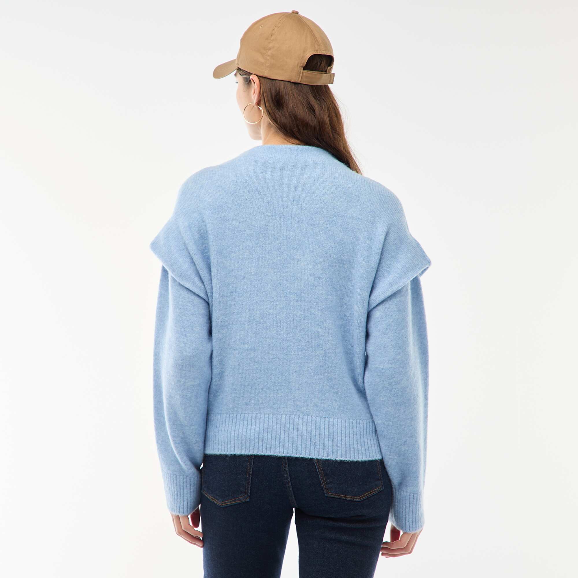 Warm High Neck Sweater BLUE - Image 4