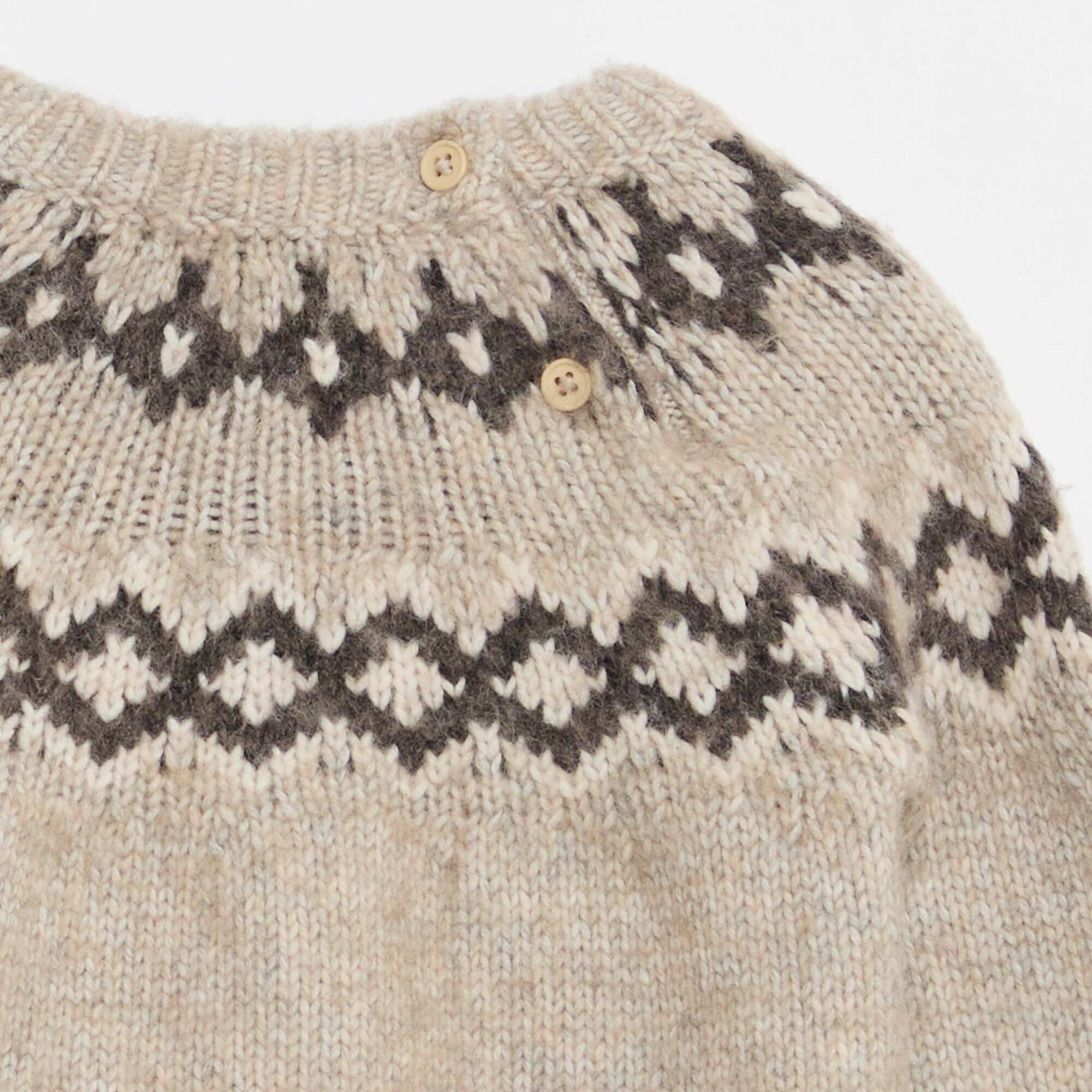 Warm Jacquard Sweater BEIGE - Image 4