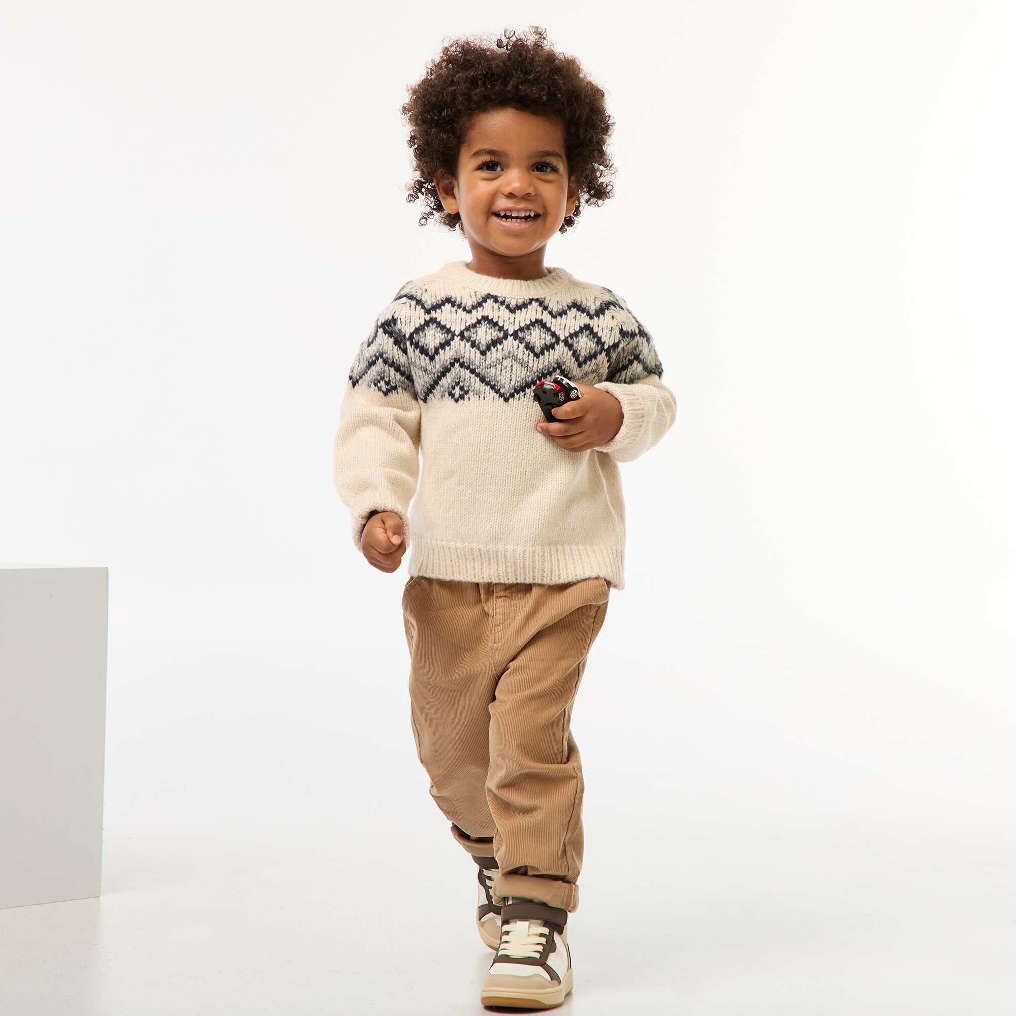 Warm Jacquard Sweater WHITE - Image 2