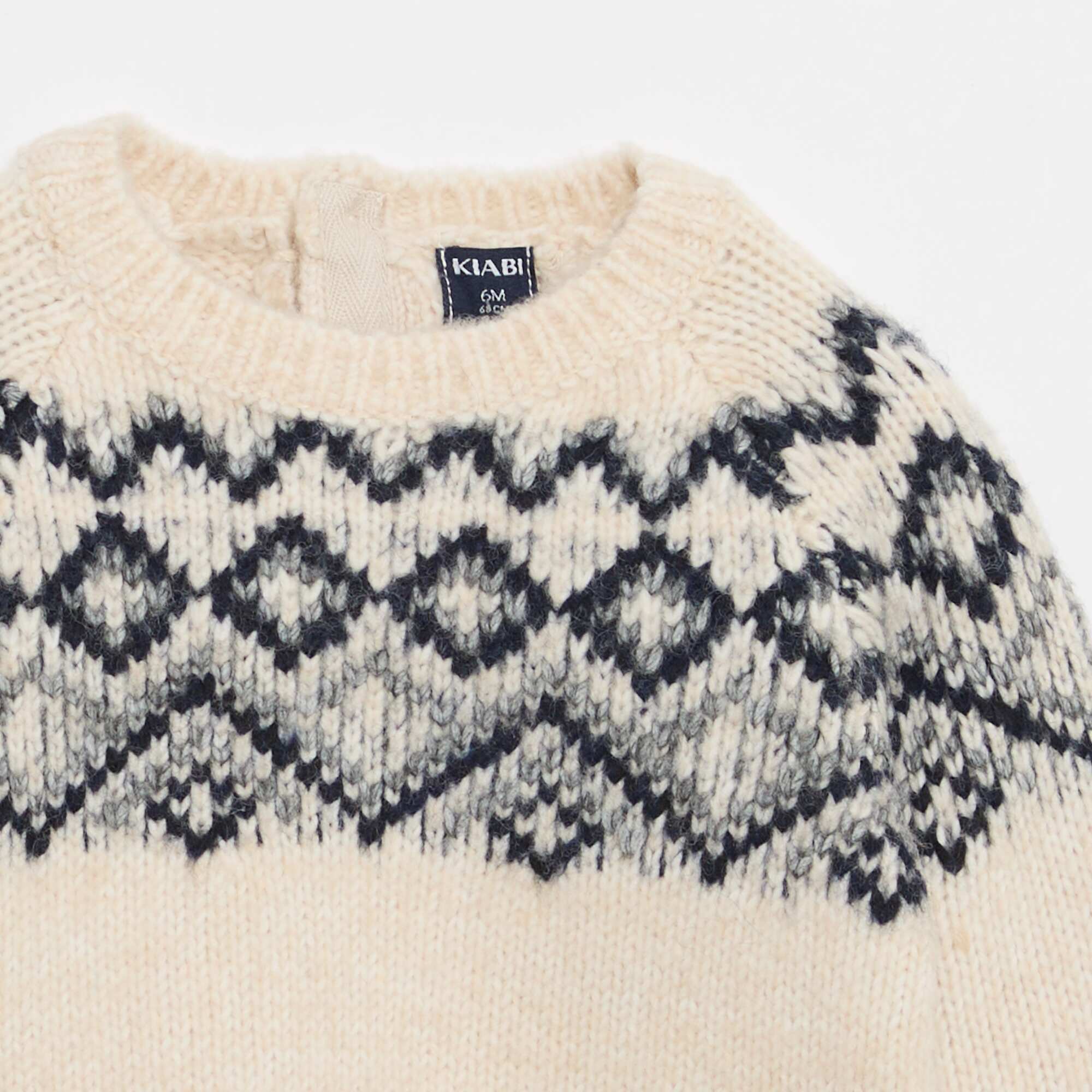 Warm Jacquard Sweater WHITE - Image 5