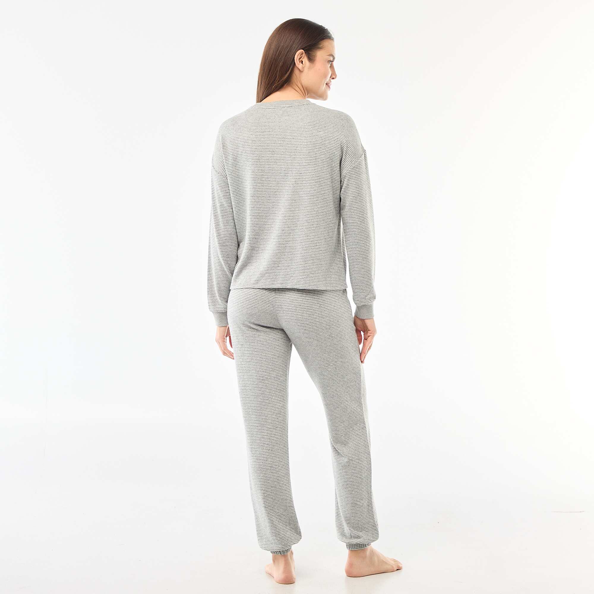 Warm Knit Pajama Set - 2 Piece GREY - Image 2