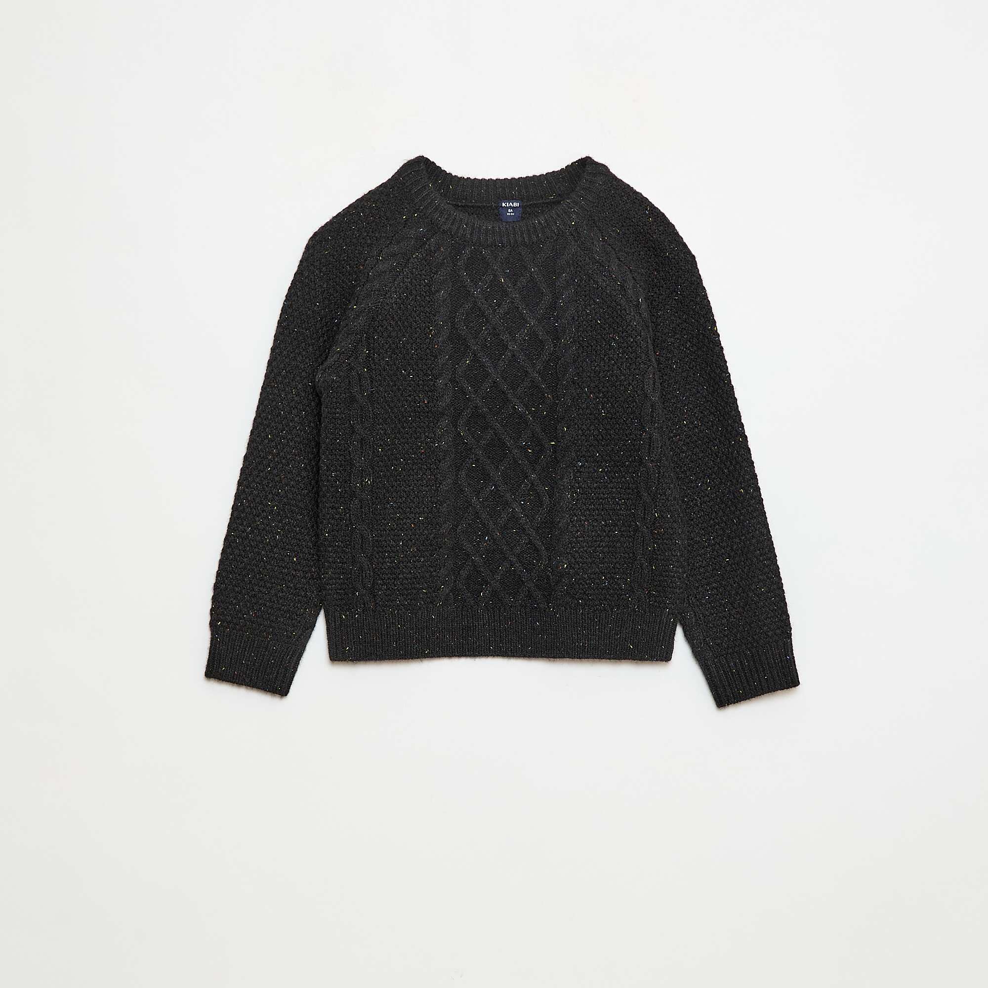 Warm Plain Crew Neck Sweater GREY