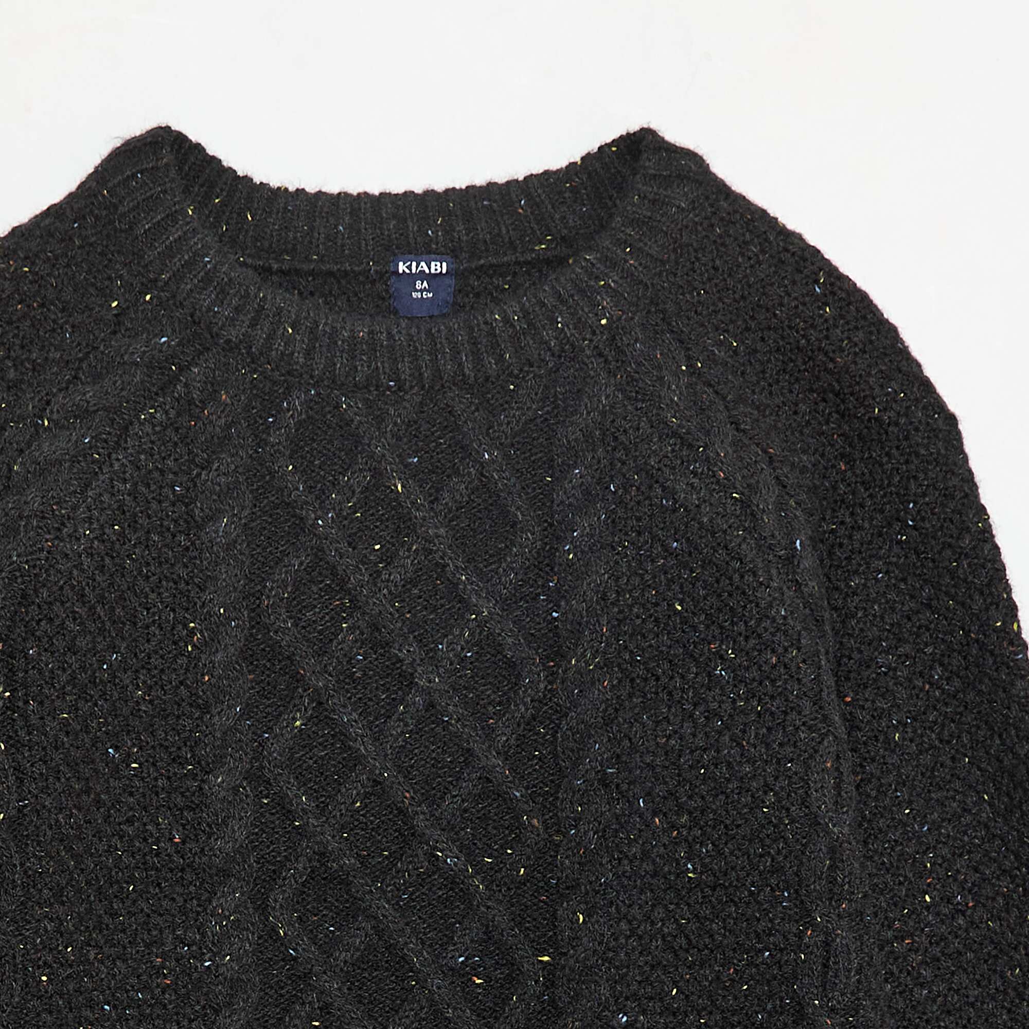 Warm Plain Crew Neck Sweater GREY - Image 2