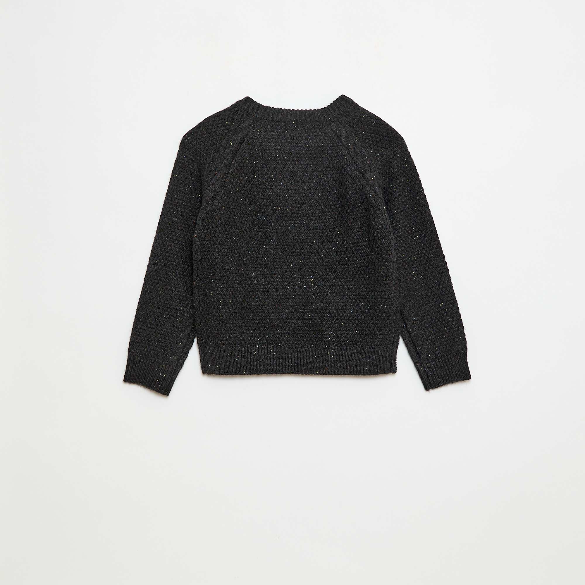 Warm Plain Crew Neck Sweater GREY - Image 3