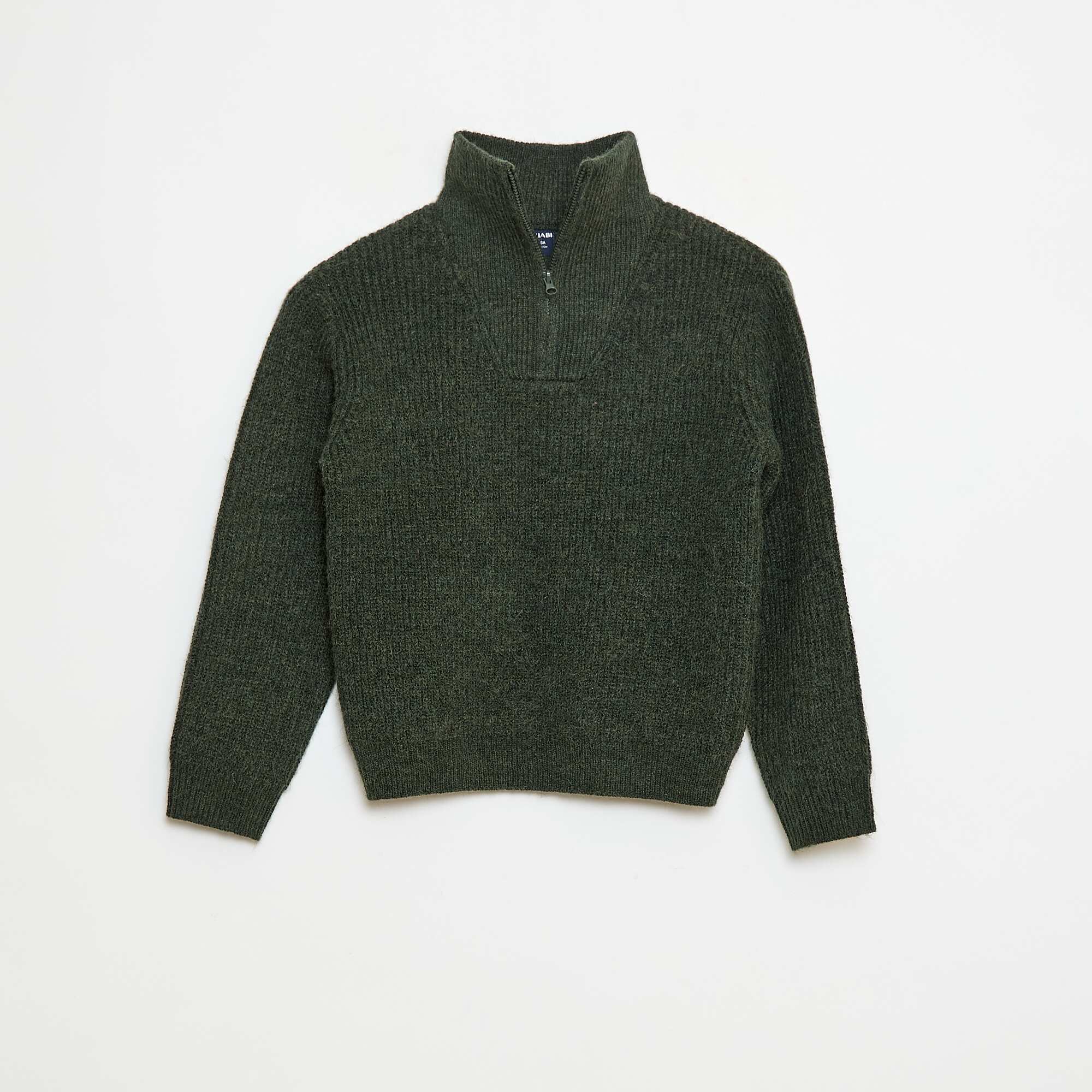 Warm Plain Sweater KHAKI