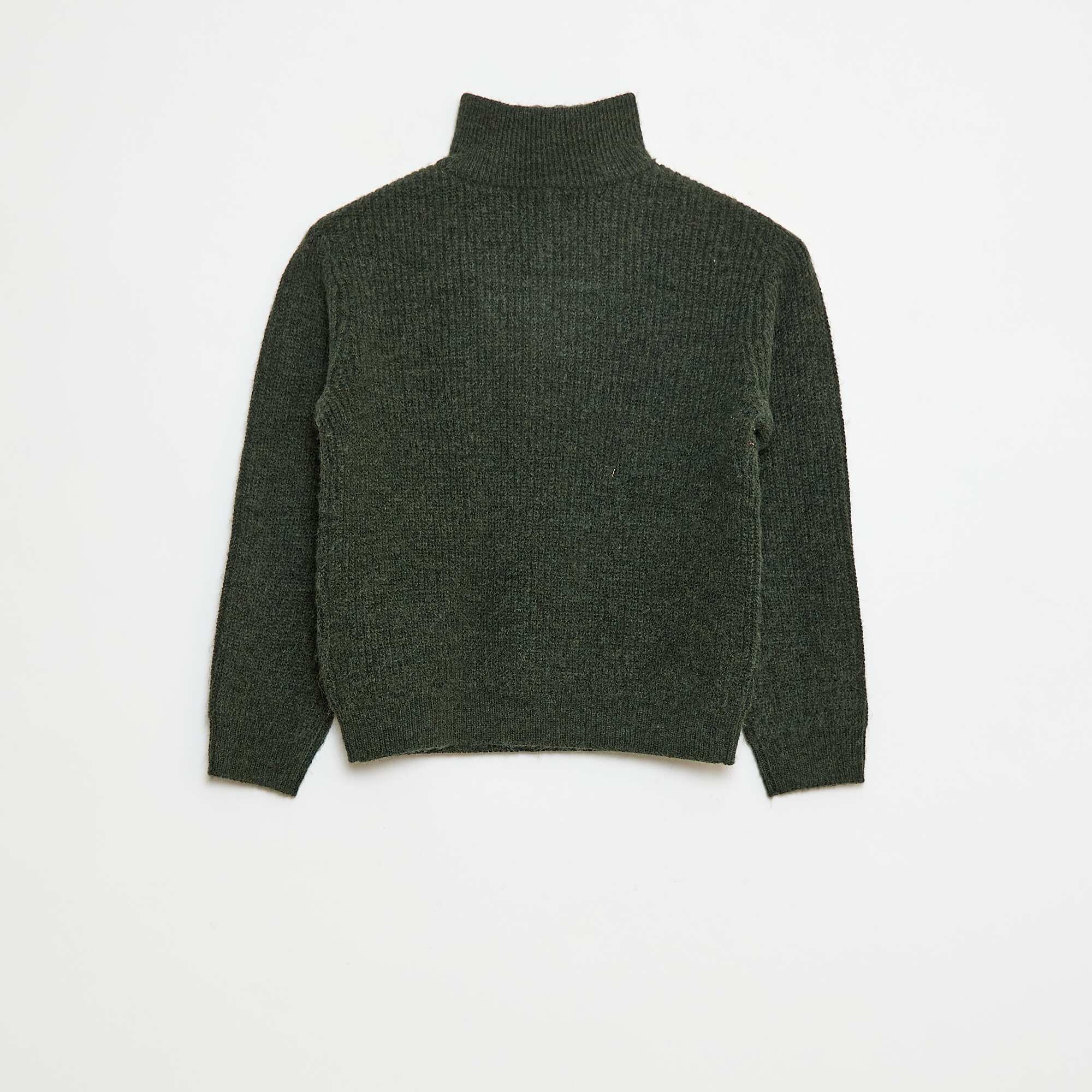 Warm Plain Sweater KHAKI - Image 2