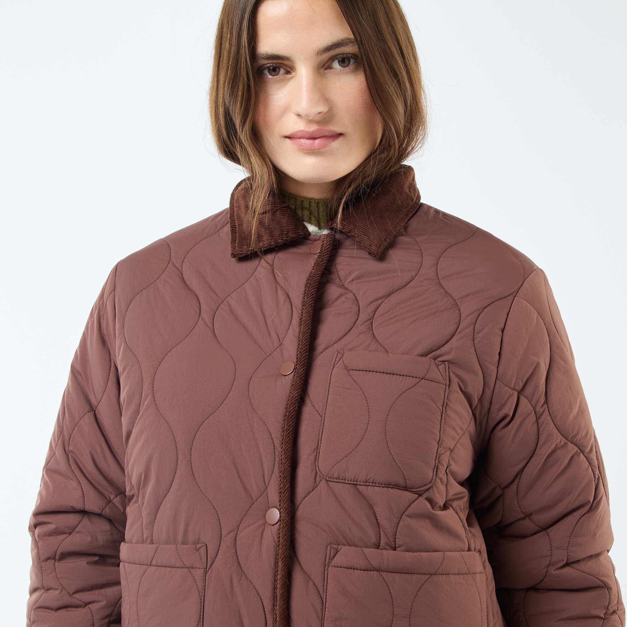 Warm Reversible Padded Jacket RED - Image 8