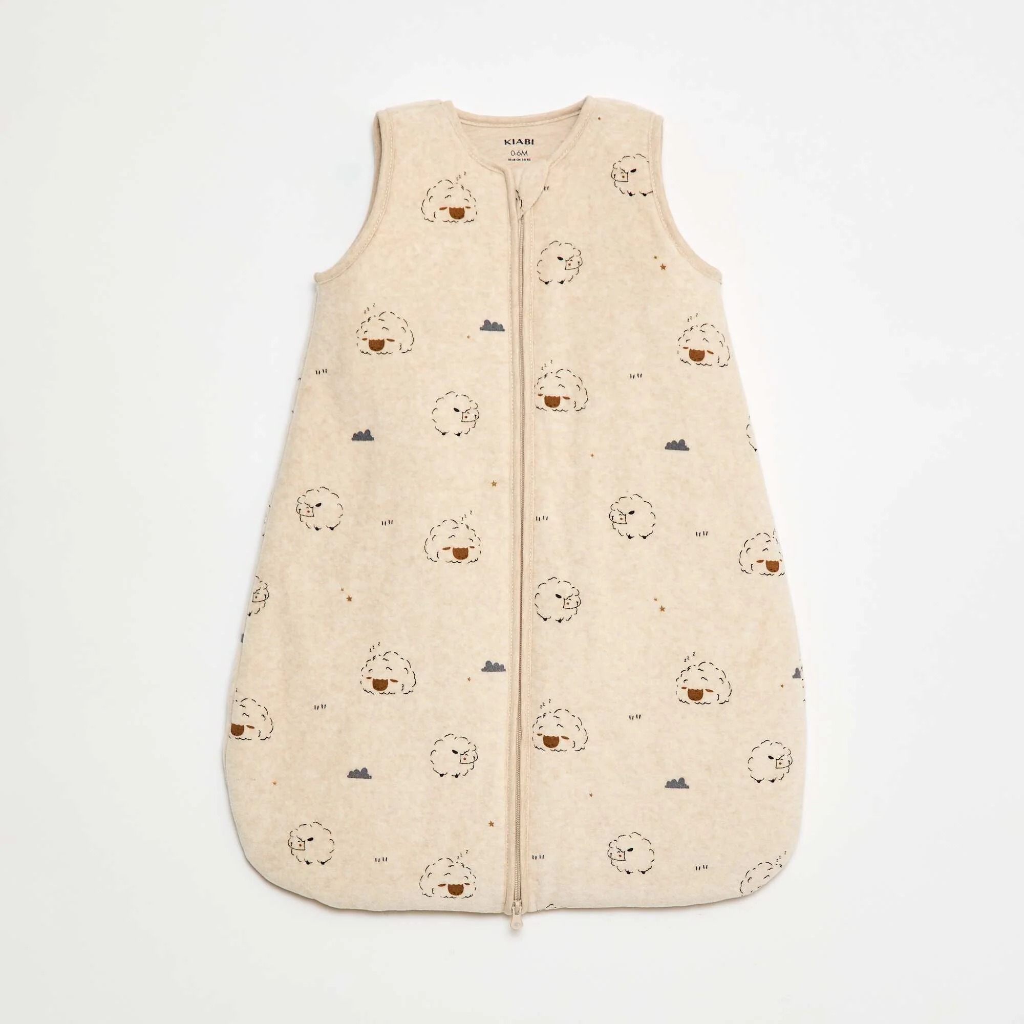 Warm Sleeping Bag with Detachable Sleeves - TOG 2.5 BEIGE - Image 3