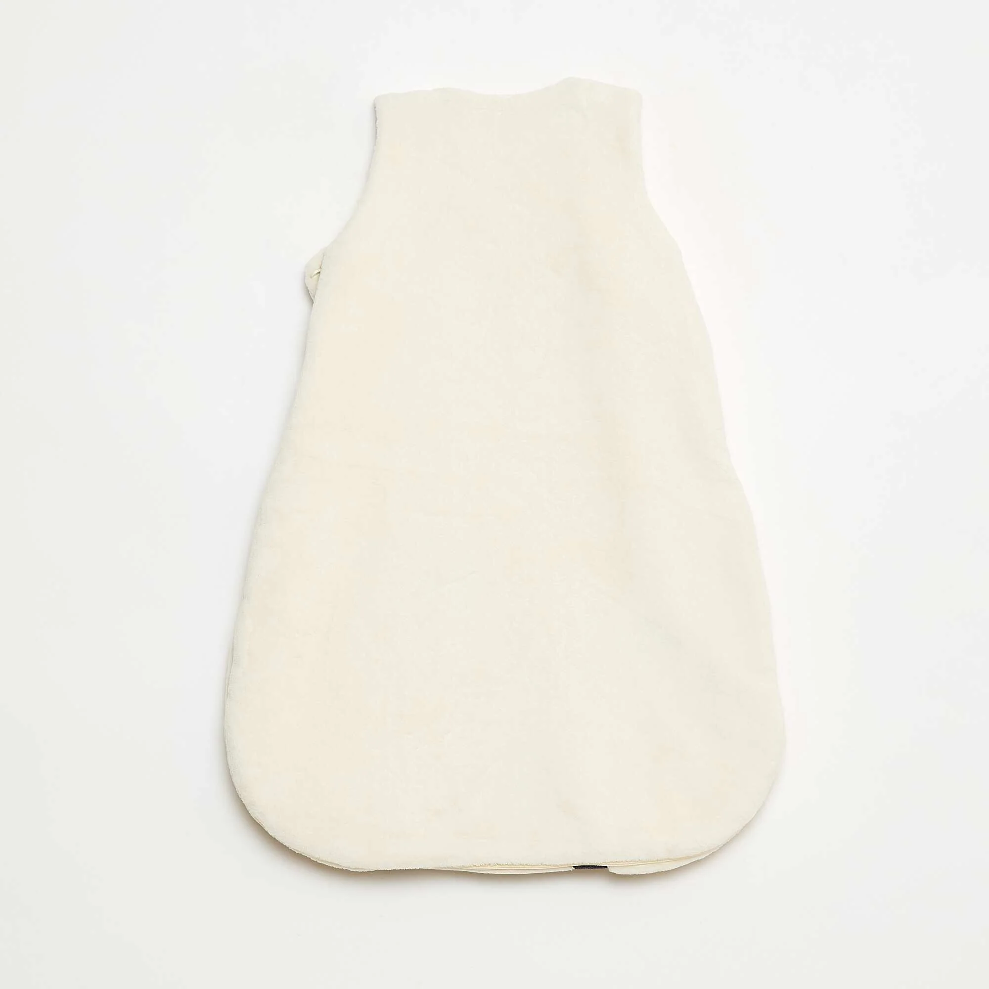Warm Sleeping Bag with Detachable Sleeves with Snap Fasteners WHITE - Image 3