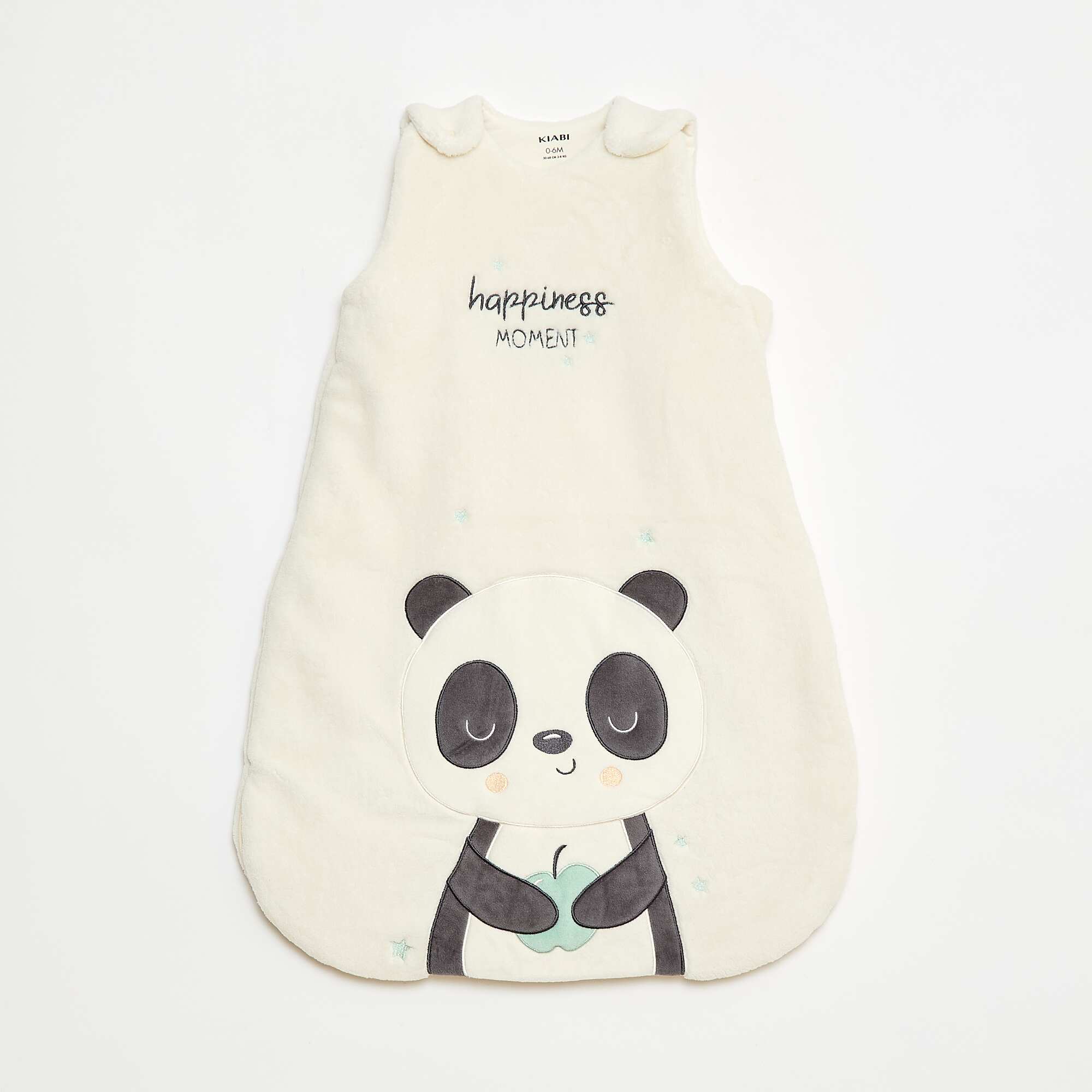 Warm Sleeping Bag with Detachable Sleeves with Snap Fasteners WHITE - Image 4