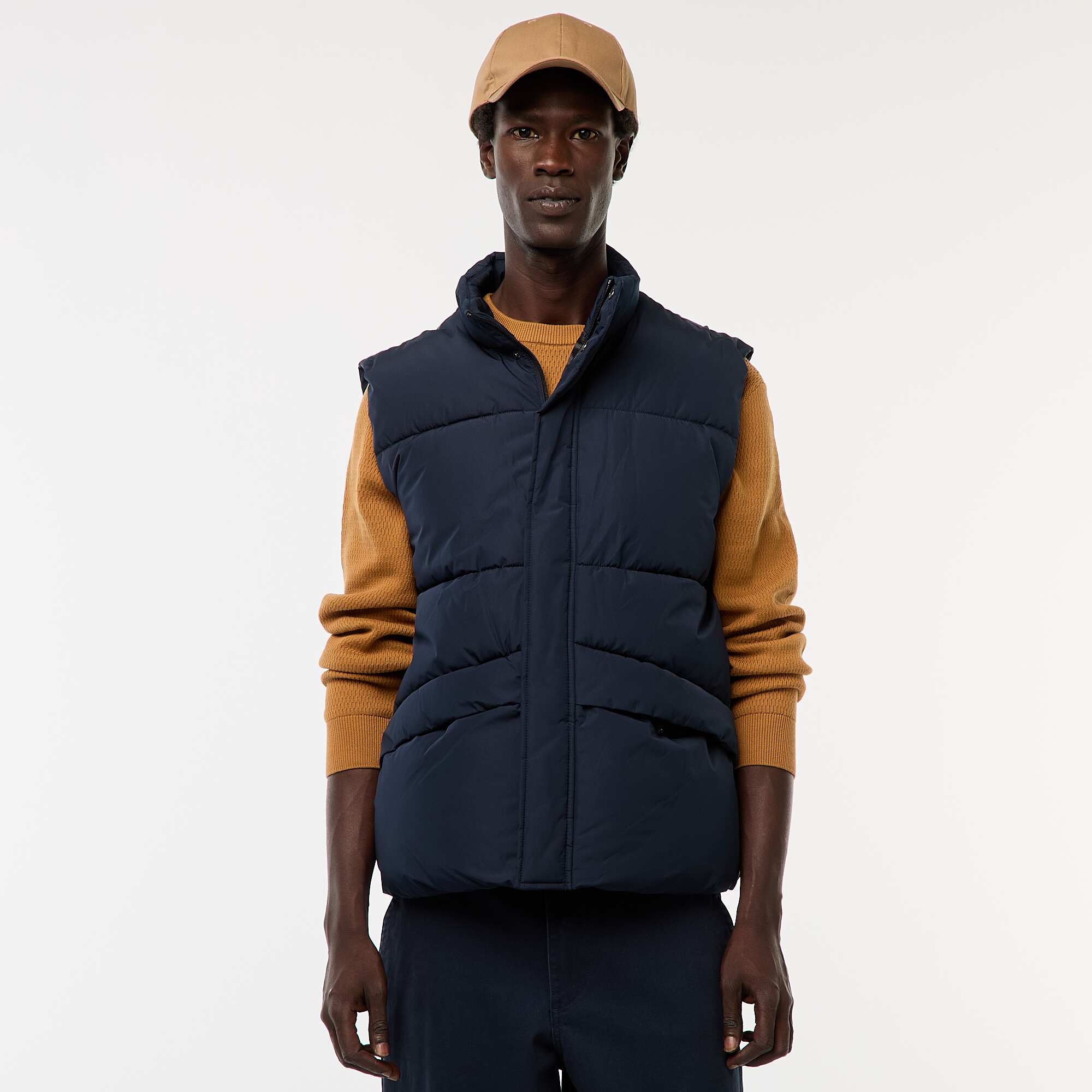 Warm Sleeveless Padded Jacket BLUE - Image 3