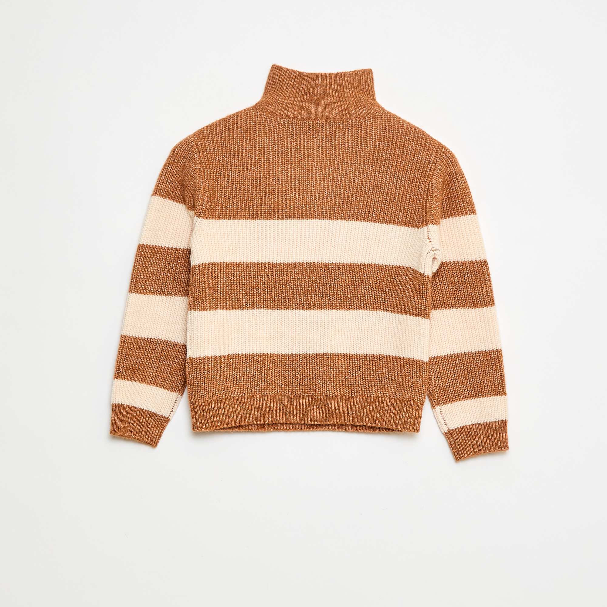 Warm Striped Sweater BROWN - Image 2