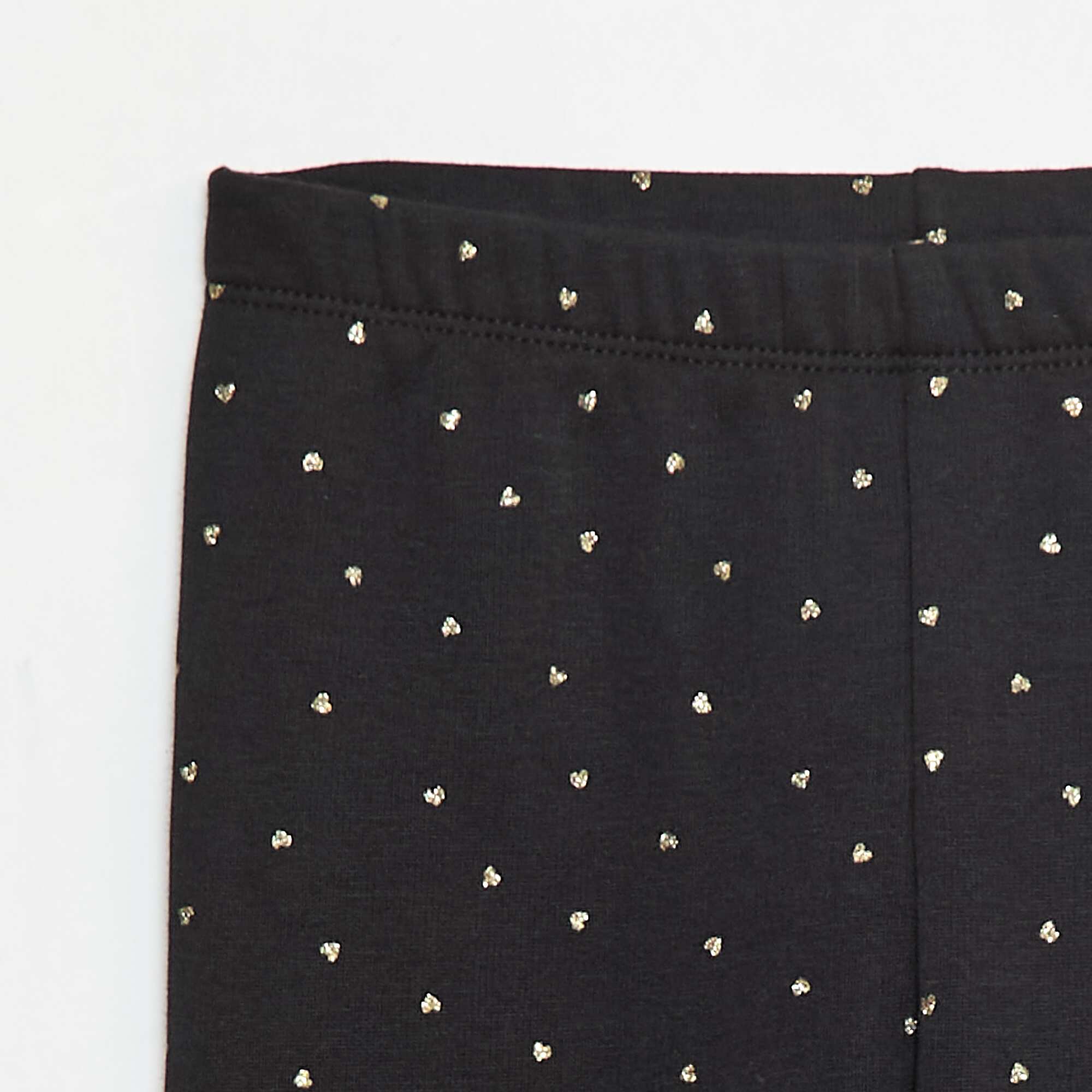 Warm Velour-Lined Printed Leggings BLACK - Image 2