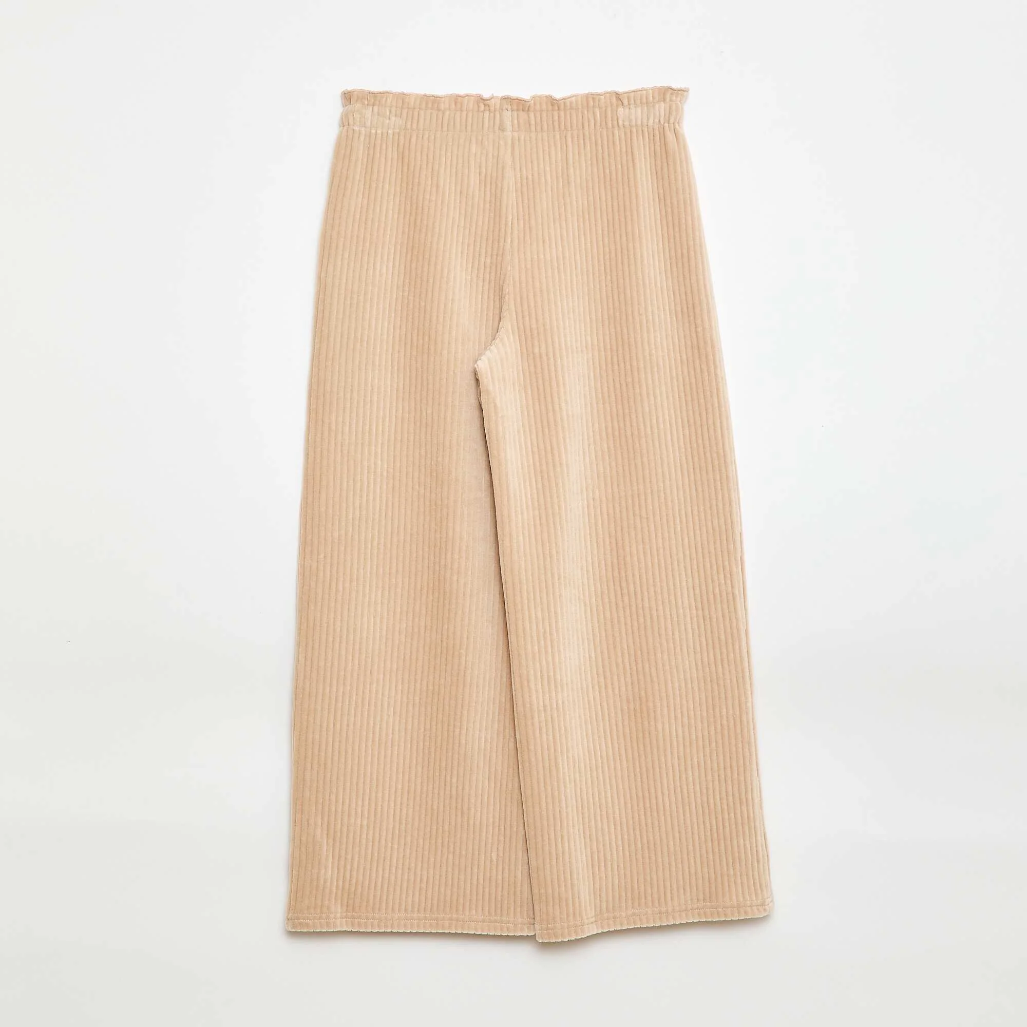 Wide Leg Corduroy Leggings BEIGE - Image 2