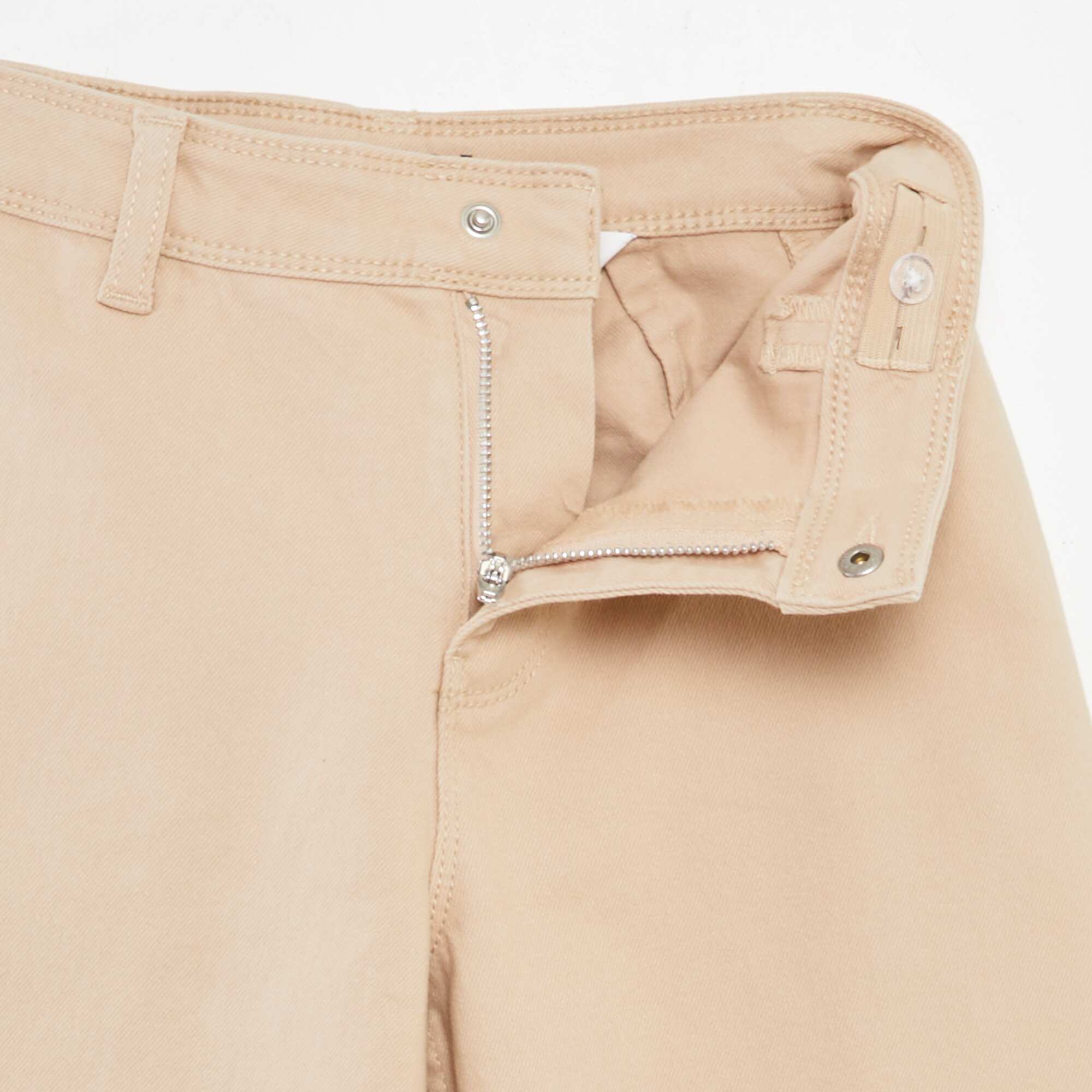 Wide-leg denim trousers BEIGE - Image 3
