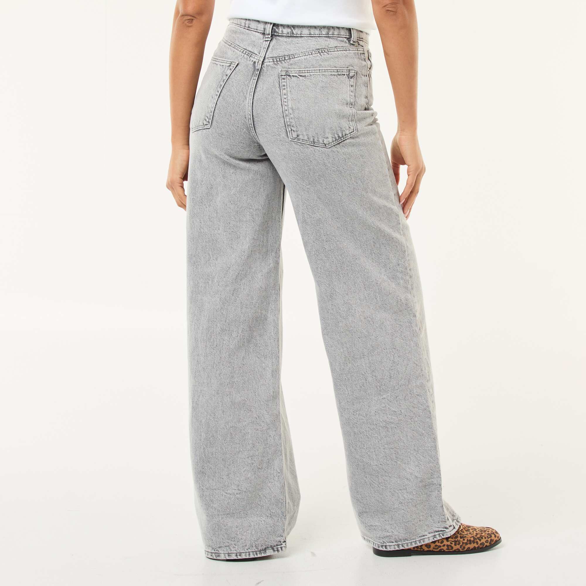 Wide-leg jeans - 30L GREY - Image 3