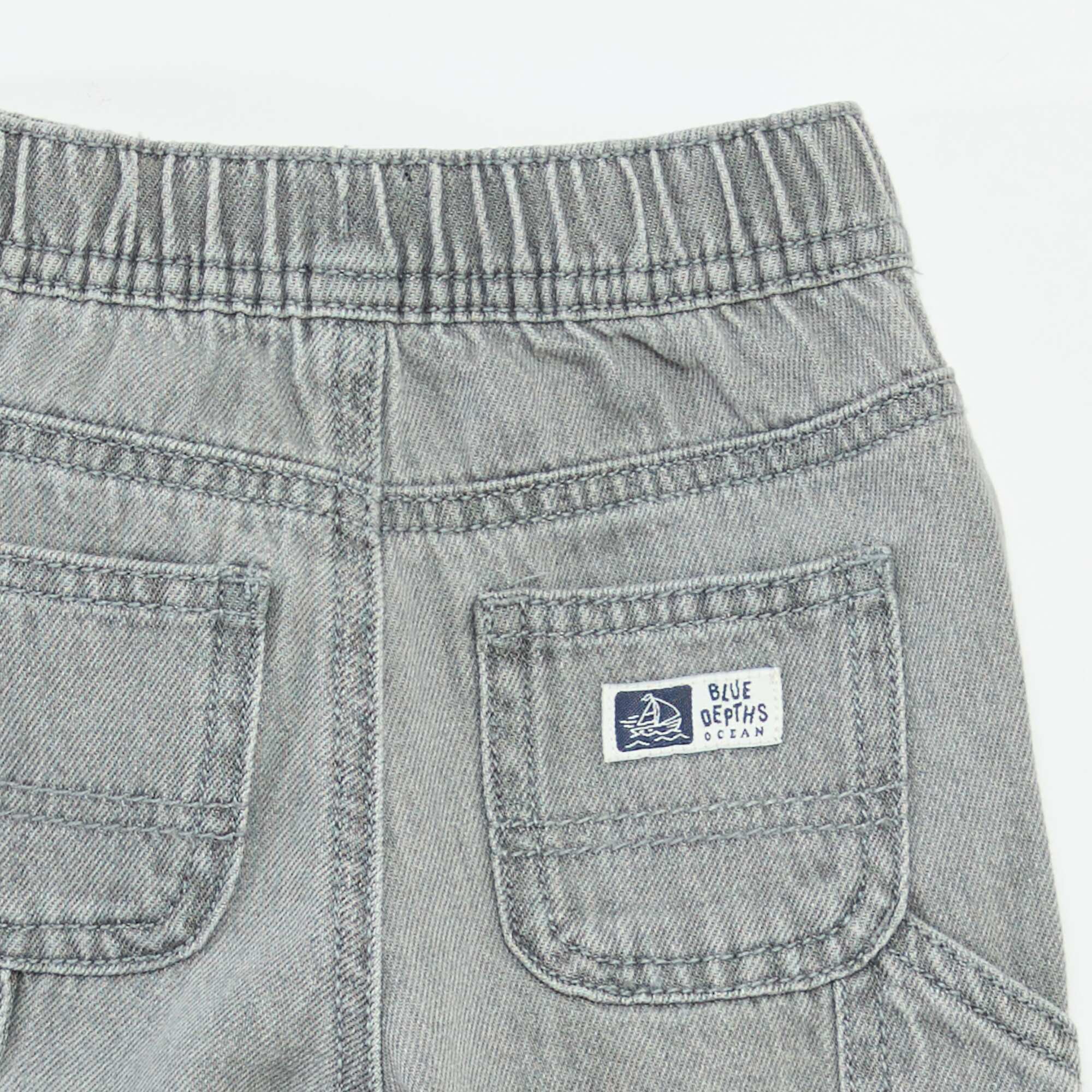 Wide-Leg Jeans with Adjustable Waist GREY - Image 5