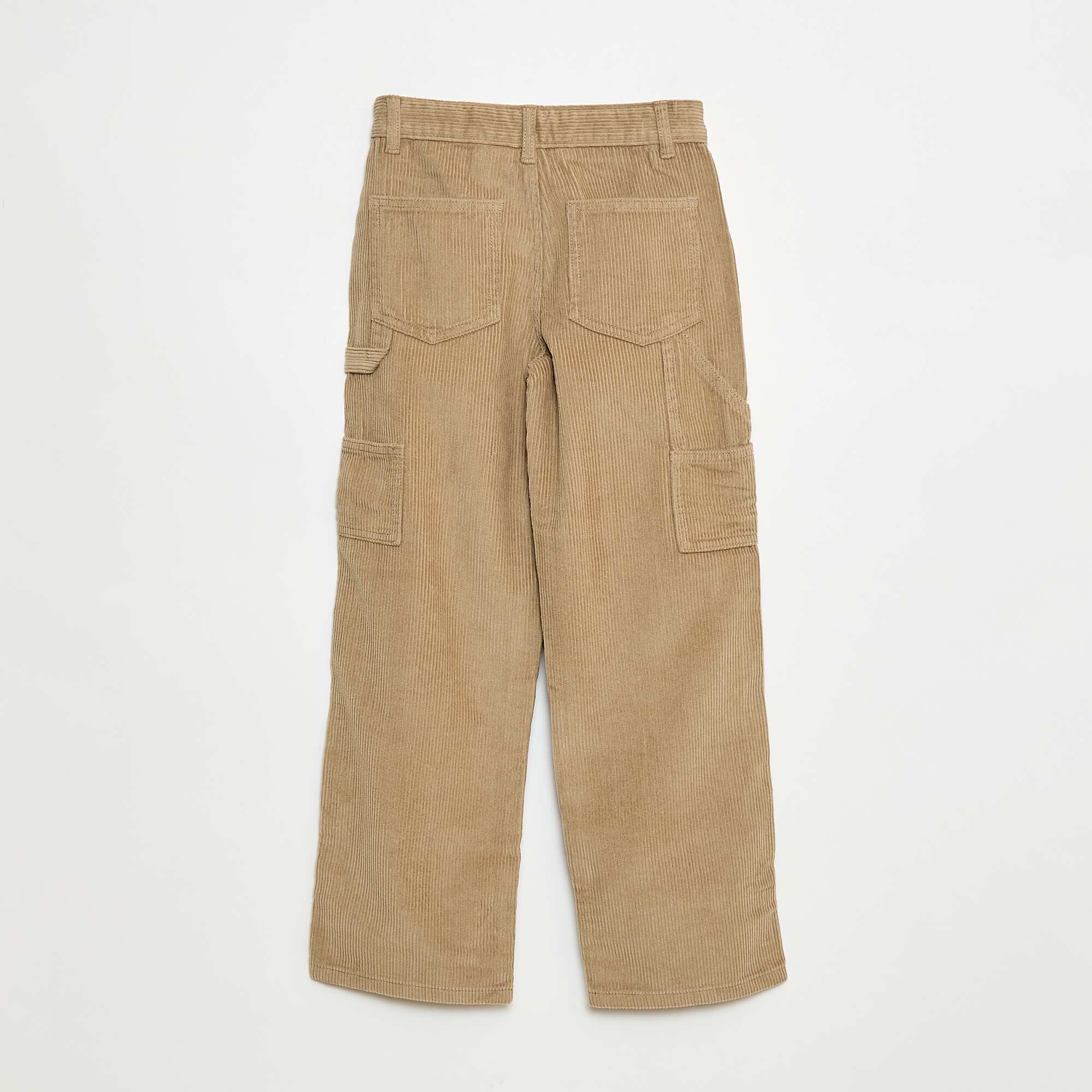 Wide-leg Plain Velvet Trousers BROWN - Image 3