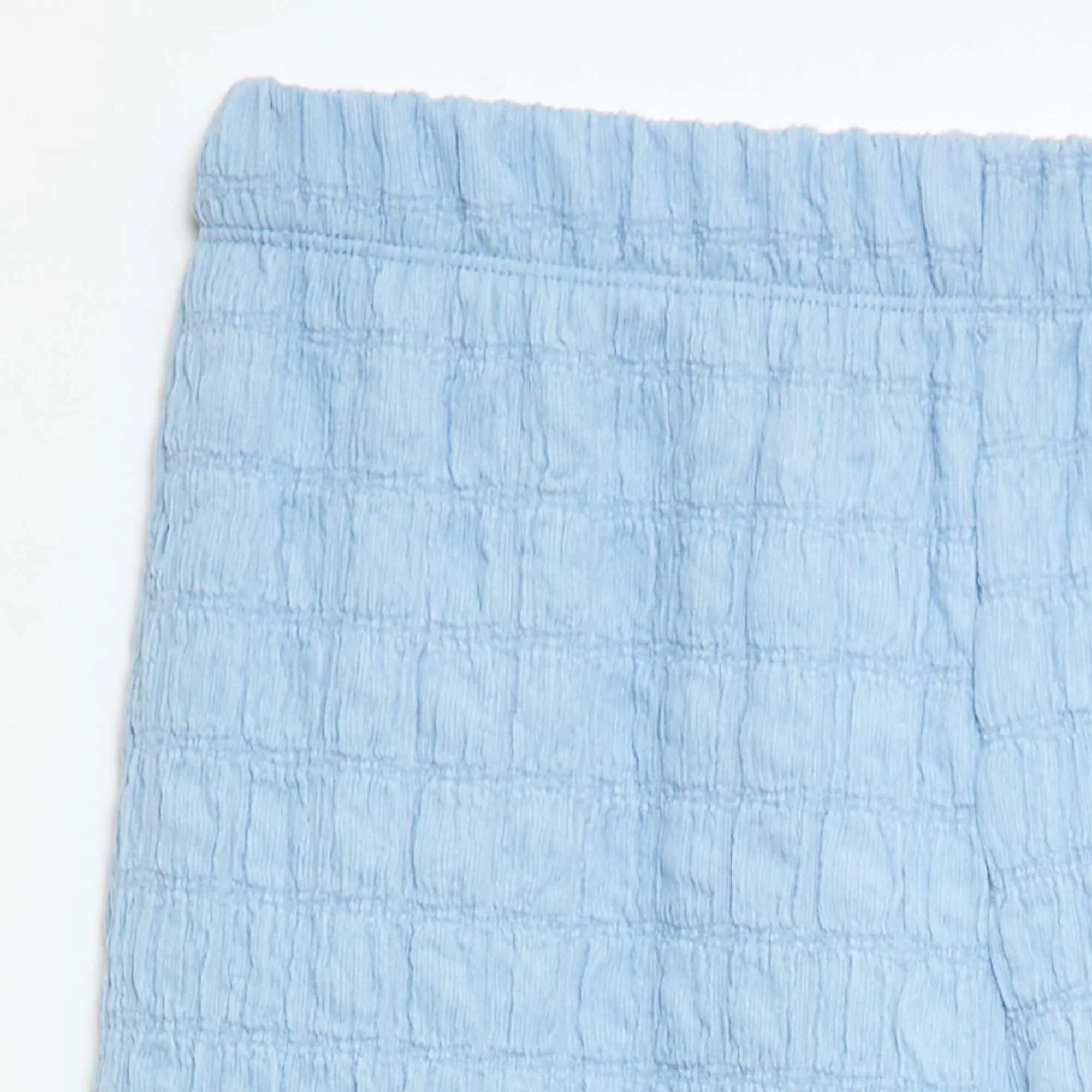 Wide-leg Stretch Knit Trousers BLUE - Image 3