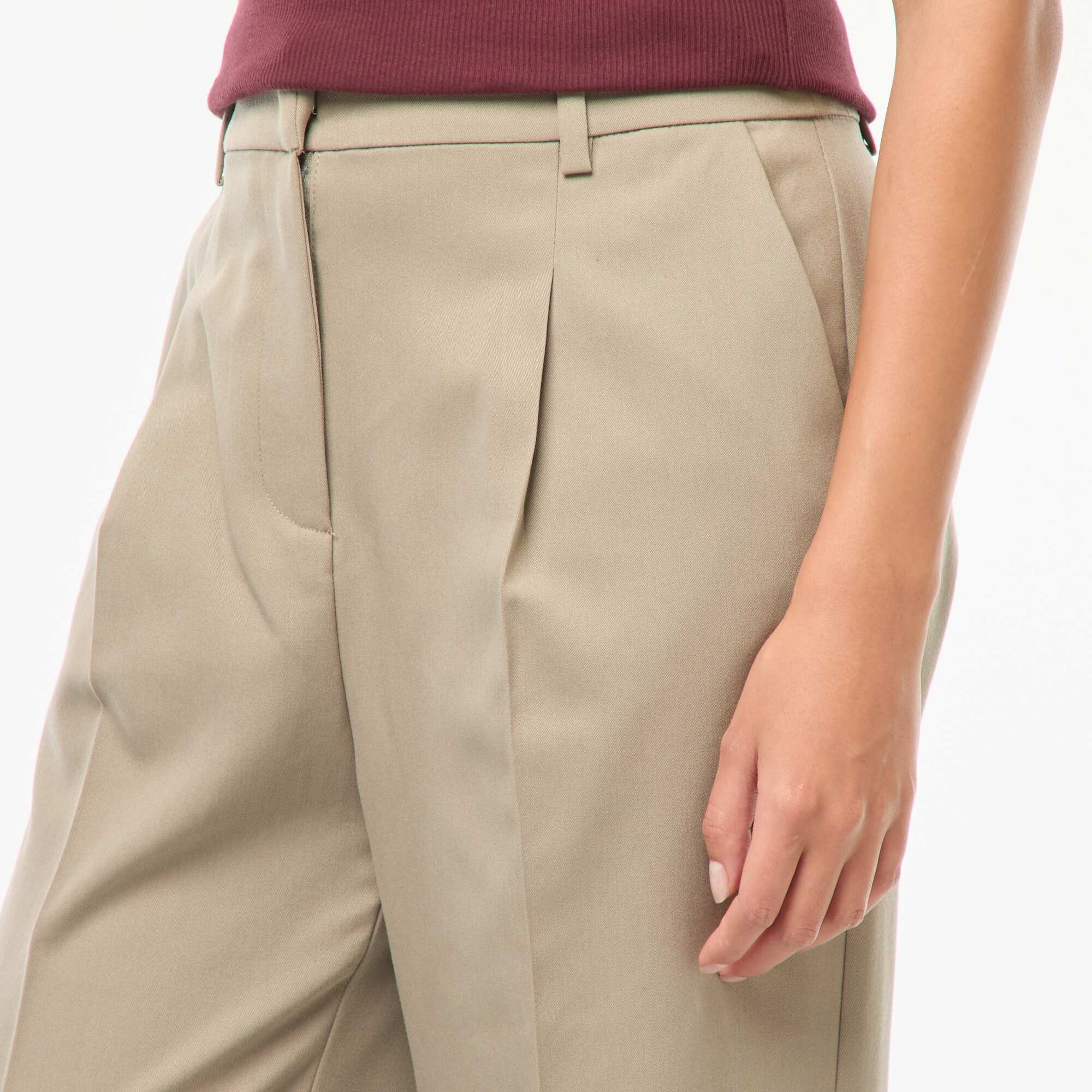 Wide-leg tailored trousers GREEN - Image 4