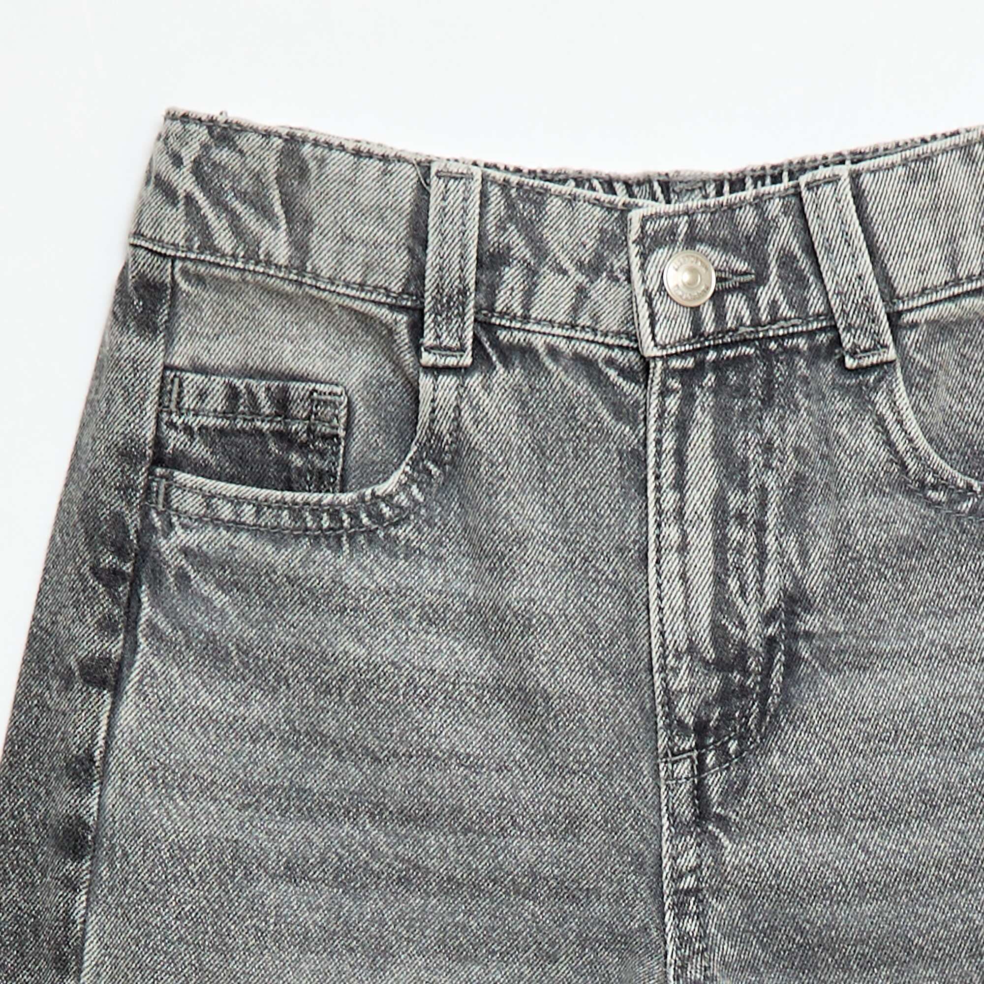 Wide Leg Two-Tone Trousers GREY - Image 3
