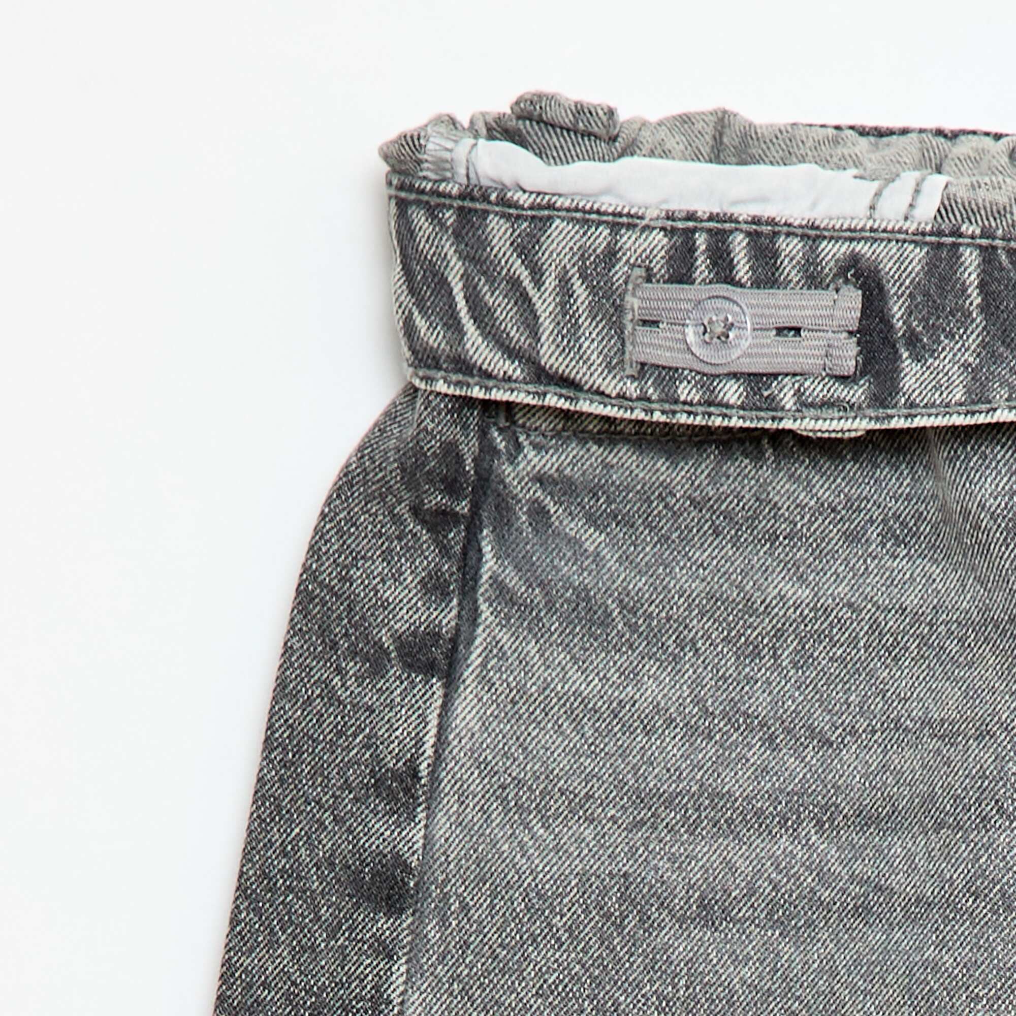 Wide Leg Two-Tone Trousers GREY - Image 4