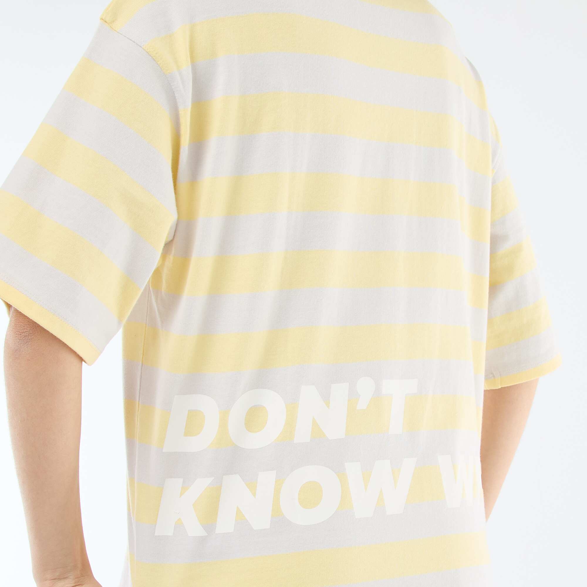 Wide Stripe T-shirt GREY - Image 7