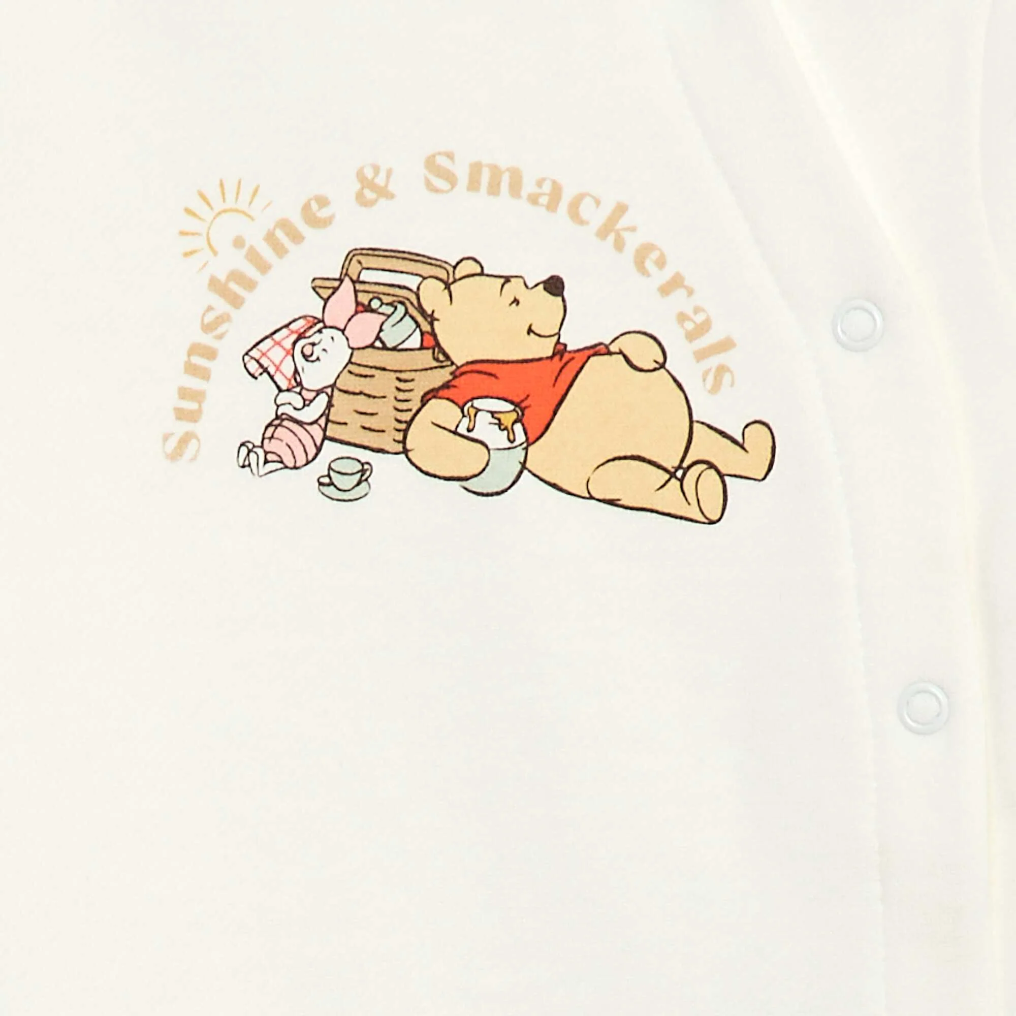 Winnie' Cross-Over Sleepsuit WHITE - Image 2