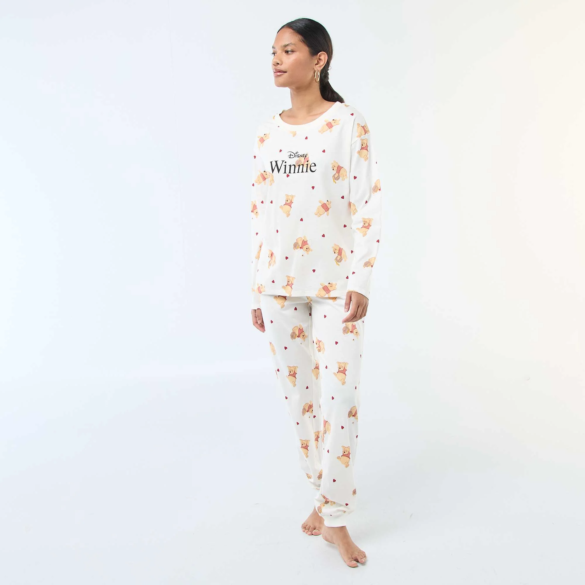Winnie Print 2-Piece Pajama Set WHITE