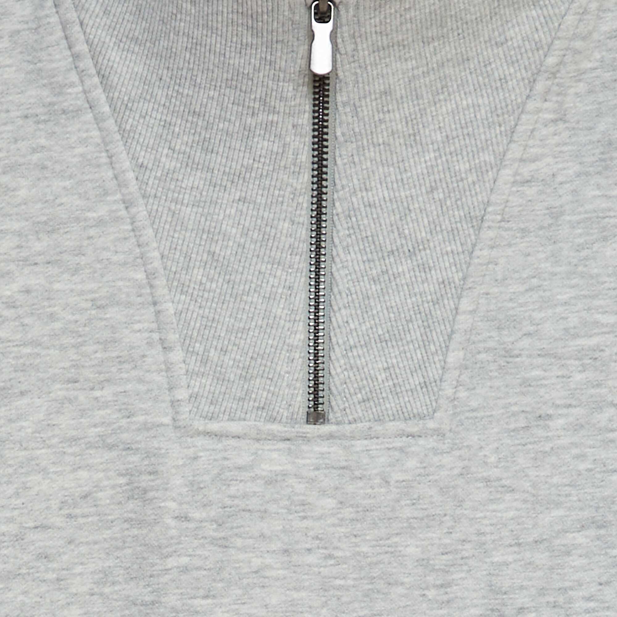 Zip-up high-neck sweater GREY - Image 3