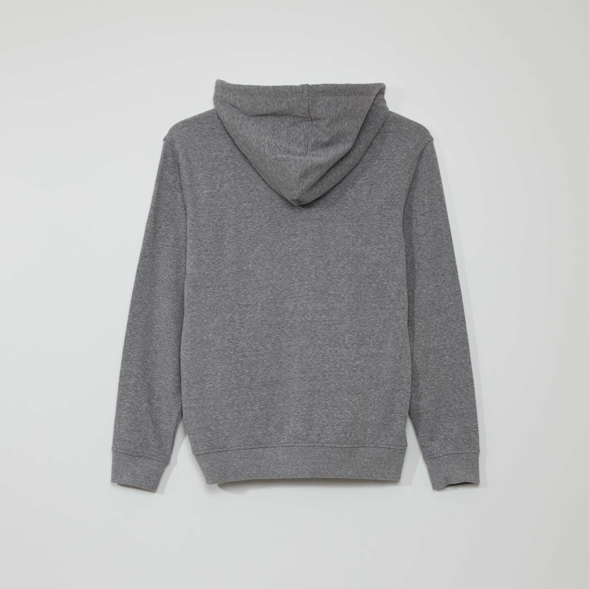 Zip-up jacket with hood M_GREY - Image 3