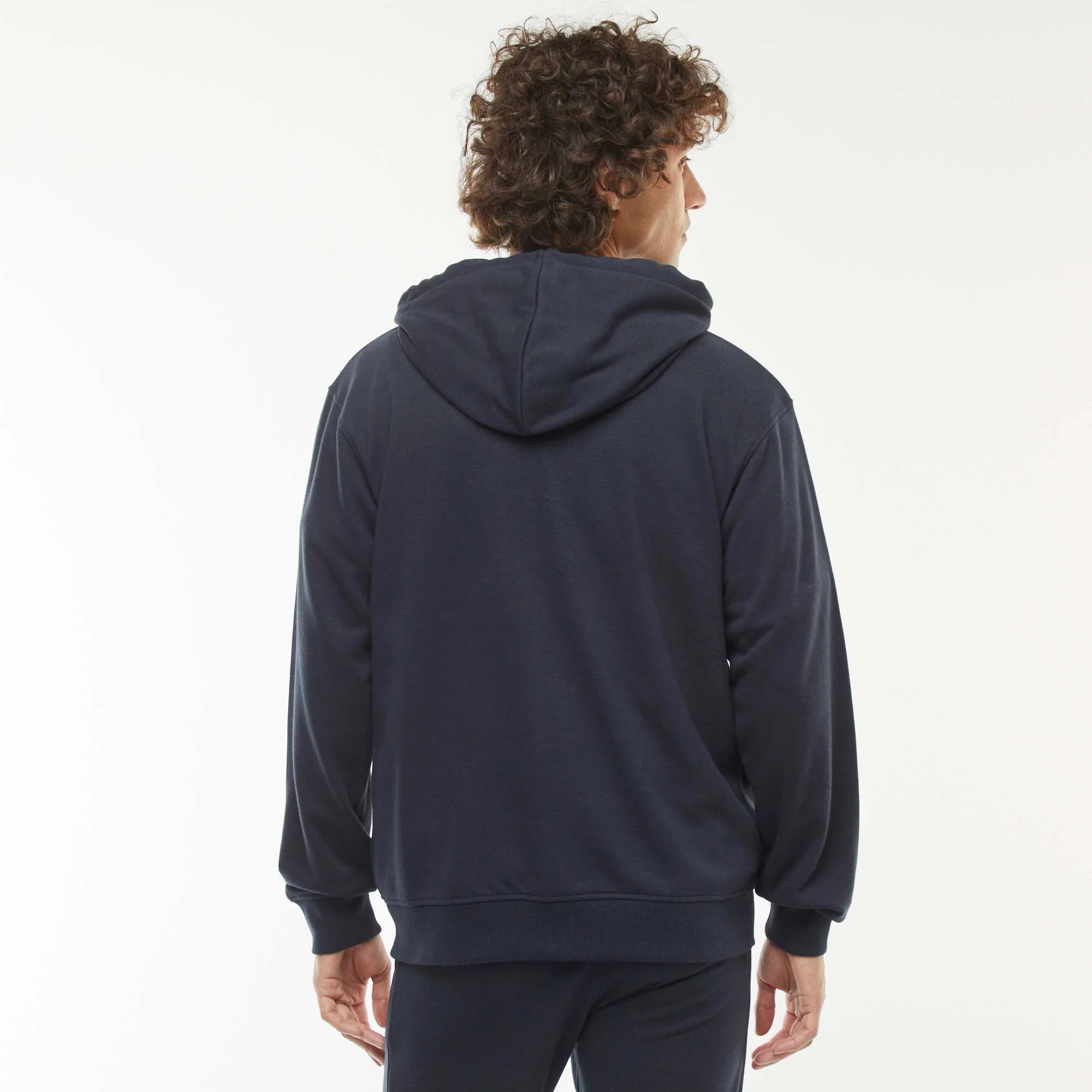 Zip-up sweatshirt fabric hoodie BLUE - Image 3