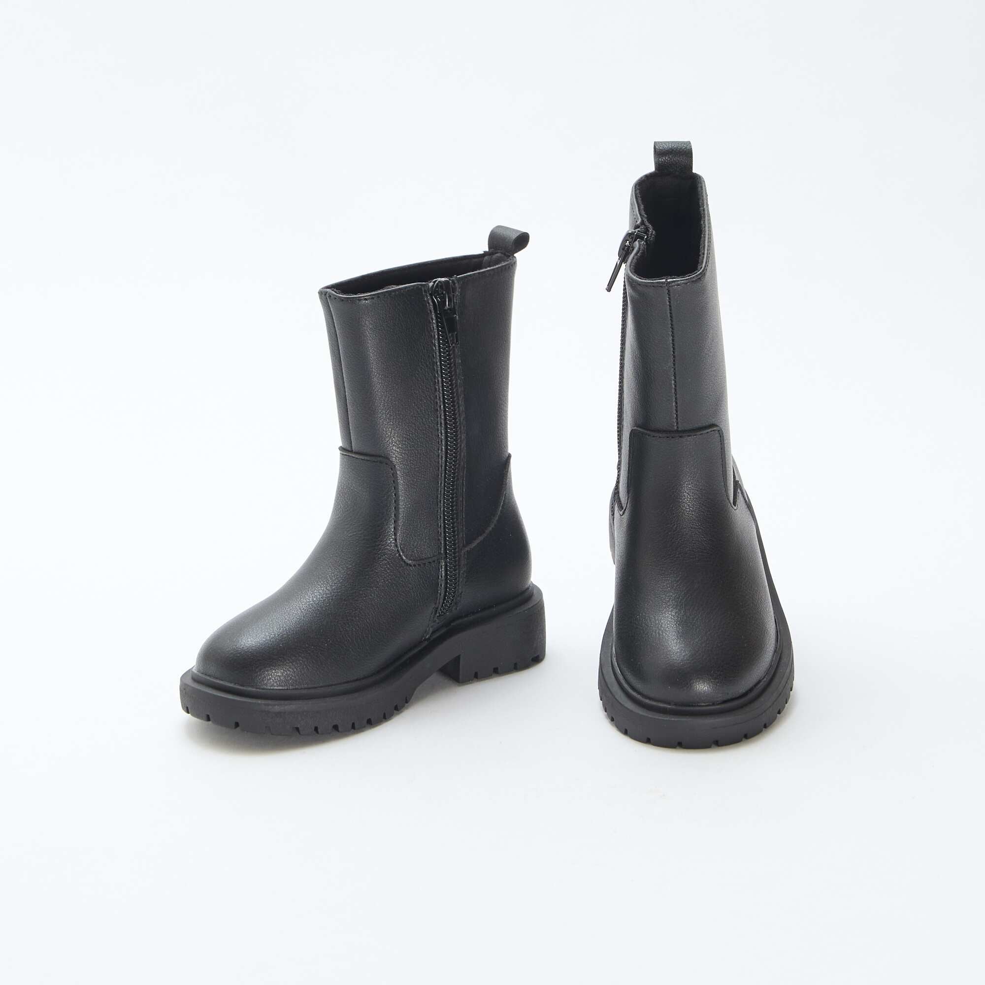 Zipped High Boots BLACK - Image 5